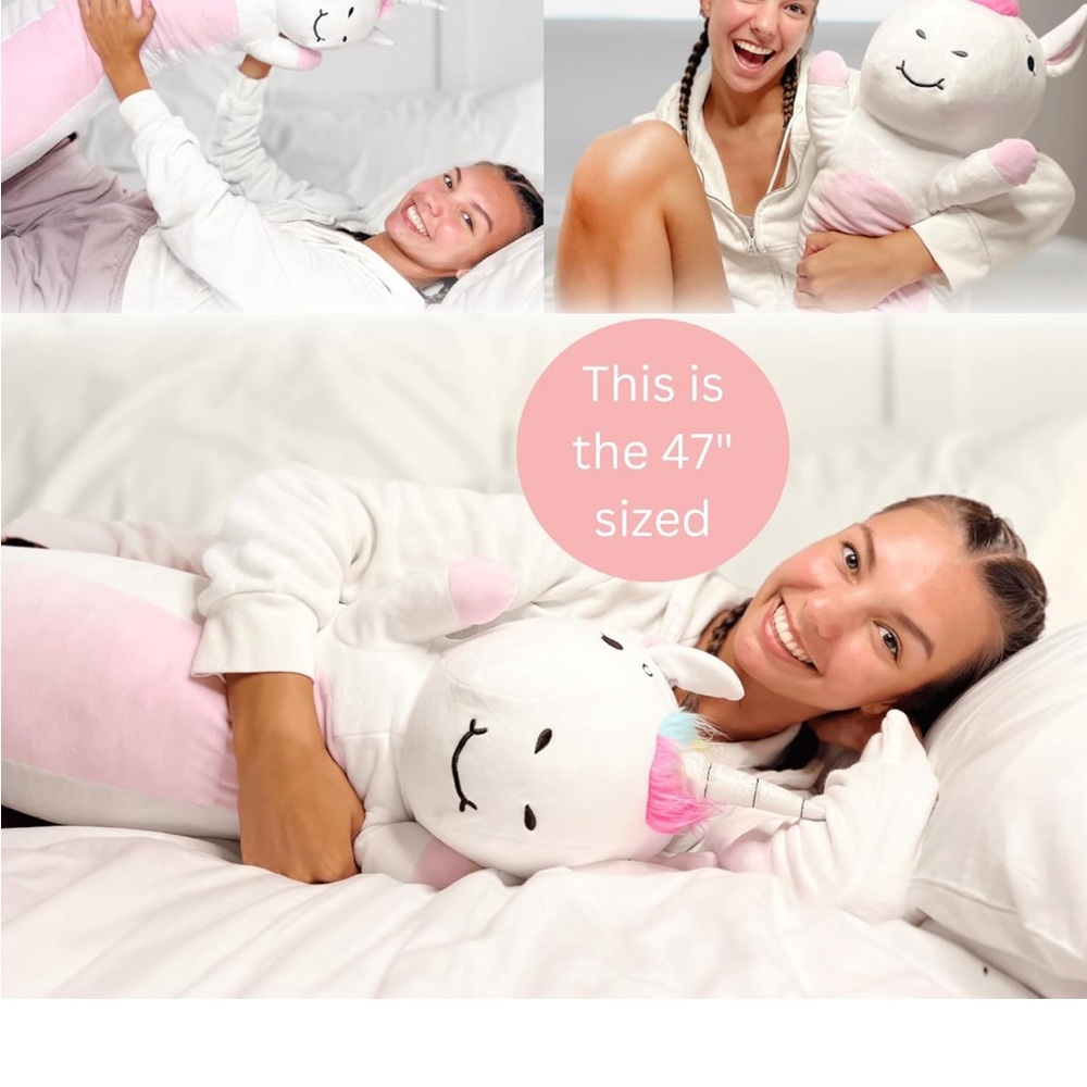 47 INCH Cuddle Paws Unicorn Plush Body Pillow for Kids 🦄 - Picture 8 of 9